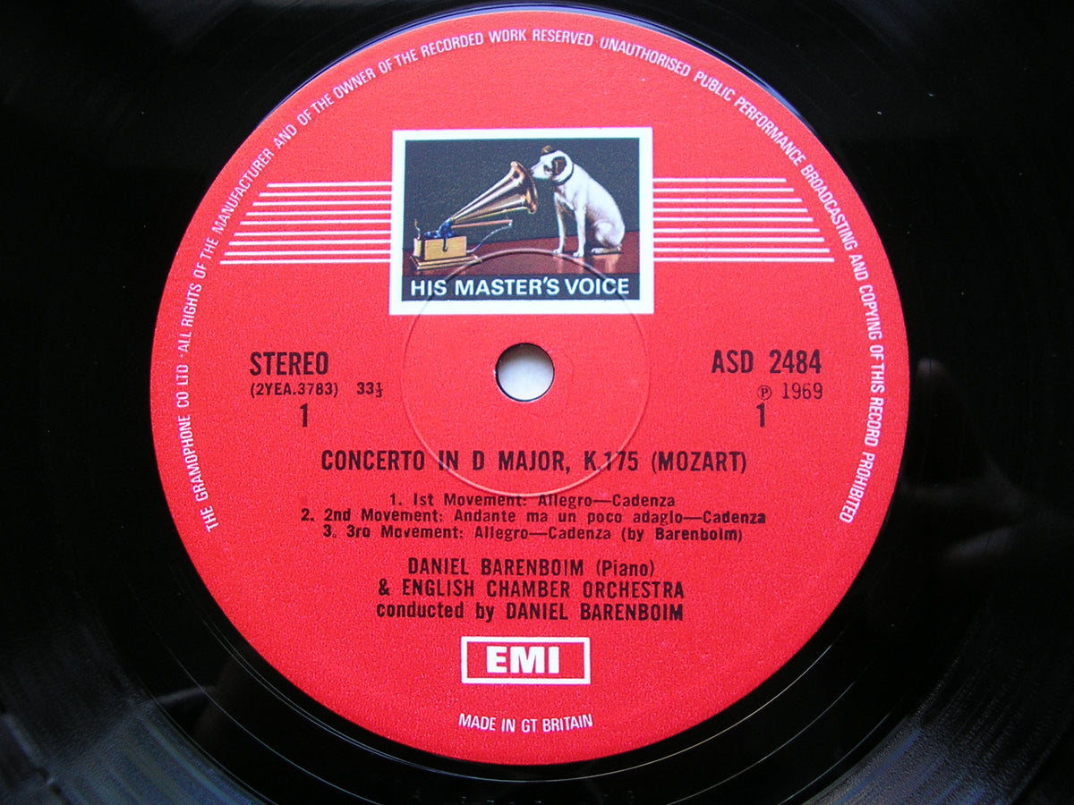 MOZART: PIANO CONCERTOS Nos. 5 & 9      BARENBOIM / ENGLISH CHAMBER ORCHESTRA     ASD 2484