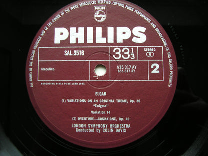 ELGAR: ENIGMA VARIATIONS / COCKAIGNE OVERTURE     COLIN DAVIS / LONDON SYMPHONY     SAL 3516