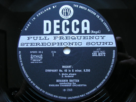 SXL 6372  MOZART: SYMPHONY No. 40 / SERENATA NOTTURNA      BRITTEN / ENGLISH CHAMBER ORCHESTRA   ED3