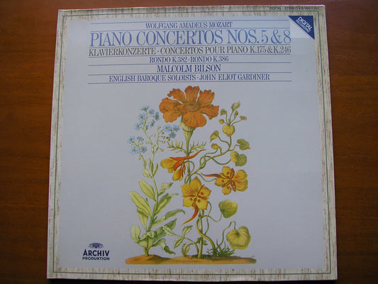 MOZART: PIANO CONCERTOS Nos. 5 & 8      BILSON / ENGLISH BAROQUE SOLOISTS / GARDINER      415 990