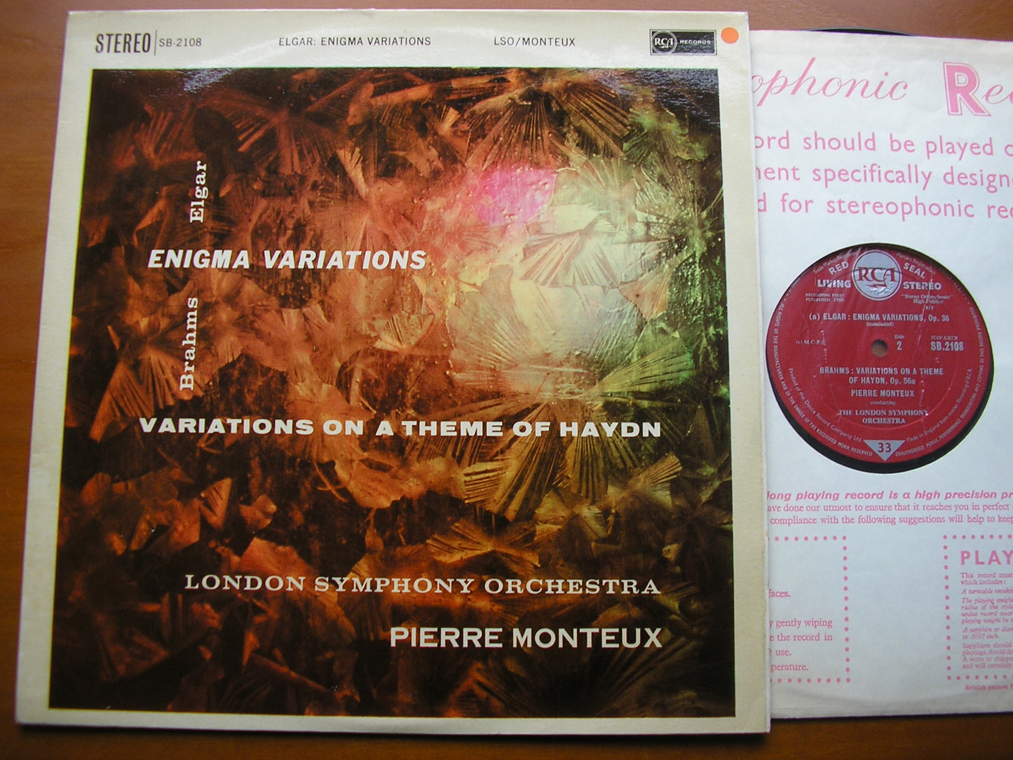 ELGAR: ENIGMA VARIATIONS / BRAHMS: HAYDN VARIATIONS    MONTEUX / LONDON SYMPHONY     SB 2108