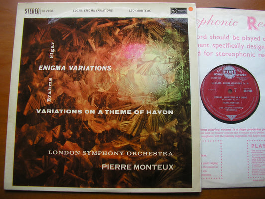 ELGAR: ENIGMA VARIATIONS / BRAHMS: HAYDN VARIATIONS    MONTEUX / LONDON SYMPHONY     SB 2108