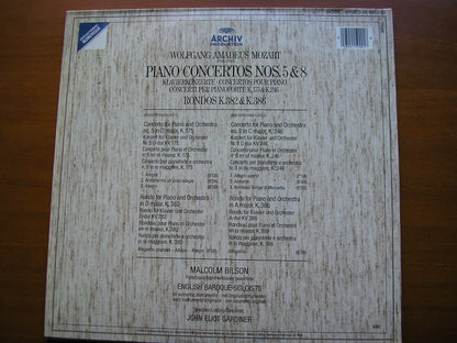 MOZART: PIANO CONCERTOS Nos. 5 & 8      BILSON / ENGLISH BAROQUE SOLOISTS / GARDINER      415 990
