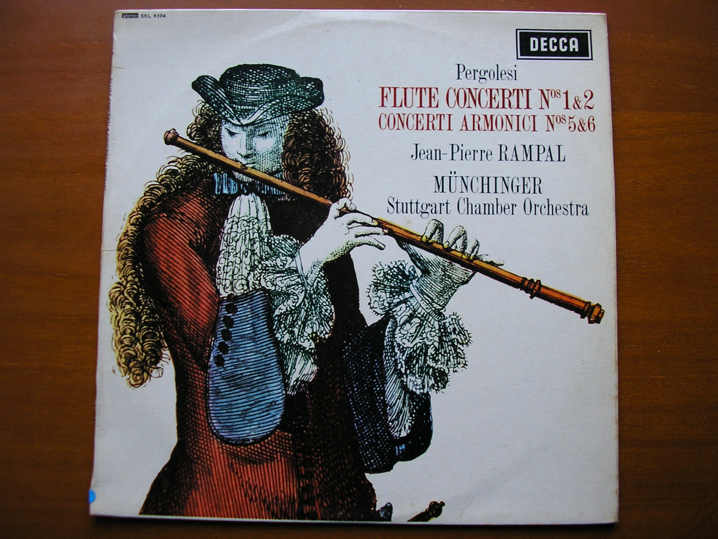 SXL 6104  PERGOLESI: CONCERTI ARMONICI Nos. 5 & 6  / FLUTE CONCERTI Nos 1 & 2      RAMPAL / STUTTGART CHAMBER ORCHESTRA / MUNCHINGER     ED1