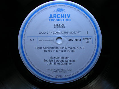 MOZART: PIANO CONCERTOS Nos. 5 & 8      BILSON / ENGLISH BAROQUE SOLOISTS / GARDINER      415 990