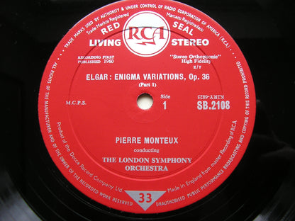 ELGAR: ENIGMA VARIATIONS / BRAHMS: HAYDN VARIATIONS    MONTEUX / LONDON SYMPHONY     SB 2108