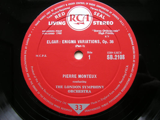 ELGAR: ENIGMA VARIATIONS / BRAHMS: HAYDN VARIATIONS    MONTEUX / LONDON SYMPHONY     SB 2108