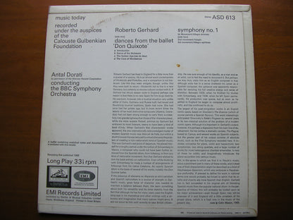 GERHARD: SYMPHONY No.1 / DANCES from DON QUIXOTE    DORATI / BBC SYMPHONY   ASD 613