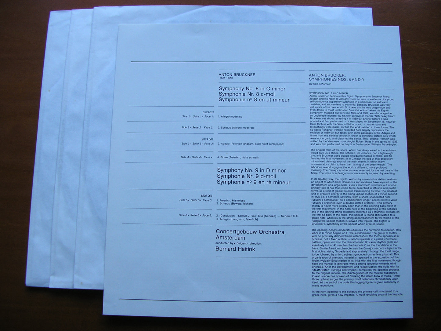 BRUCKNER: SYMPHONIES Nos. 8 & 9      HAITINK / CONCERTGEBOUW ORCHESTRA     6725 014