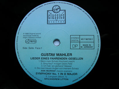 MAHLER: SYMPHONY No. 1 / LIEDER EINES FAHRENDEN GESELLEN      MURRAY / ROYAL PHILHARMONIC / LITTON     VC 7 90703