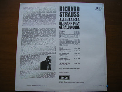 SXL 6107  RICHARD STRAUSS LIEDER:     HERMANN PREY / GERALD MOORE     ED1