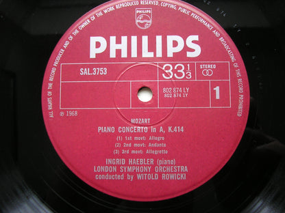 MOZART: PIANO CONCERTOS Nos. 12 & 26 'Coronation'    HAEBLER / LONDON SYMPHONY / ROWICKI     SAL 3753