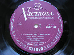 KHACHATURIAN: VIOLIN CONCERTO     KOGAN / BOSTON SYMPHONY / MONTEUX     VICS 1153