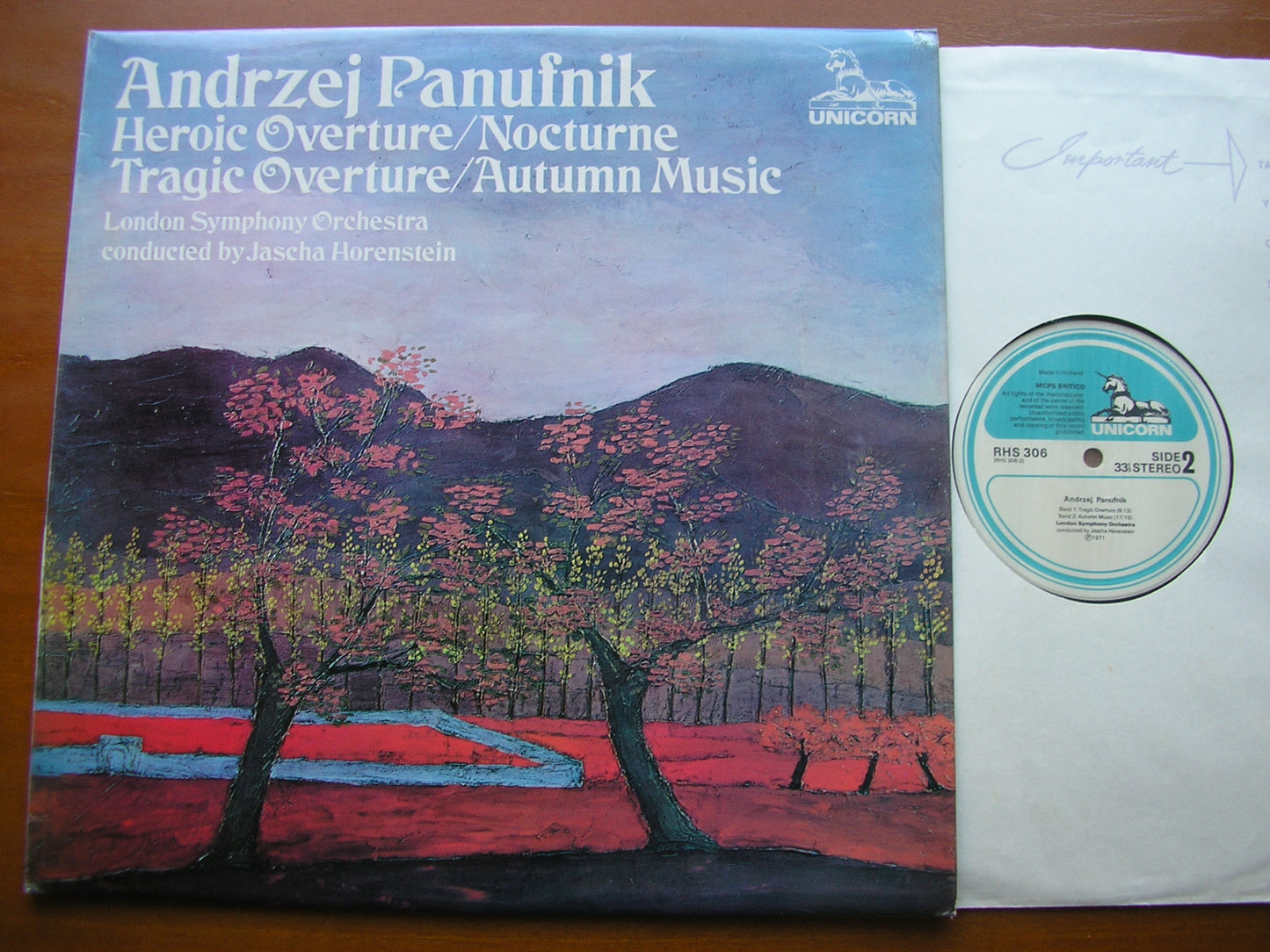 PANUFNIK: HEROIC OVERTURE / NOCTURNE / TRAGIC OVERTURE / AUTUMN MUSIC     HORENSTEIN / LONDON SYMPHONY     RHS 306