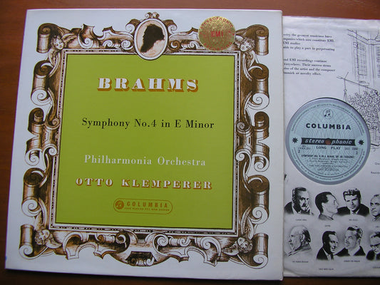 SAX 2350  BRAHMS: SYMPHONY No. 4        PHILHARMONIA / KLEMPERER