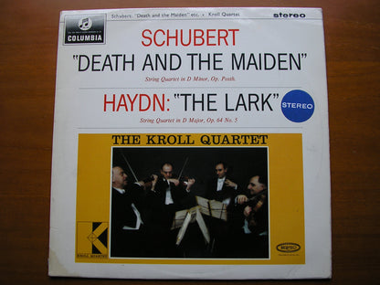 SCHUBERT: STRING QUARTET 'Death & the Maiden' / HAYDN: STRING QUARTET in D 'The Lark'      KROLL QUARTET     SAX 2519
