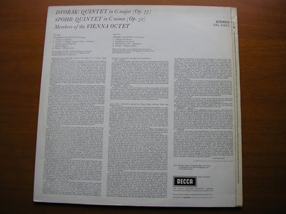 DVORAK: QUINTET in G / SPOHR: QUINTET in C    MEMBERS OF THE VIENNA OCTET     SXL 6463