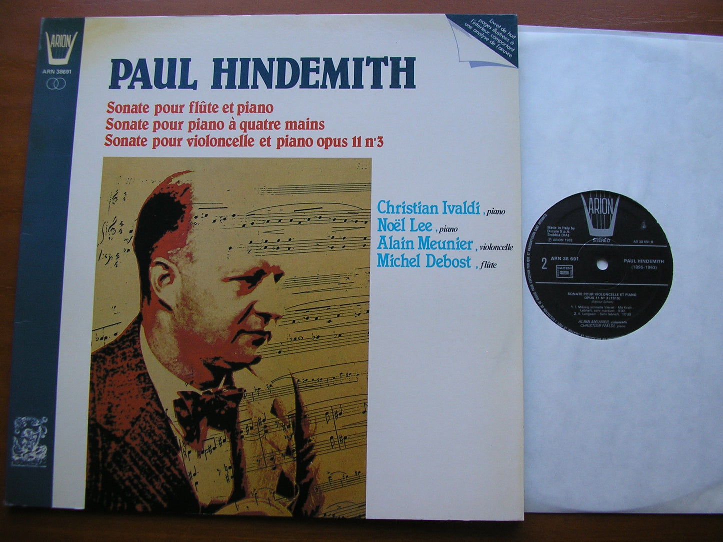 HINDEMITH: THREE SONATAS       IVALDI / LEE / MEUNIER / DEBOST       ARN 38691