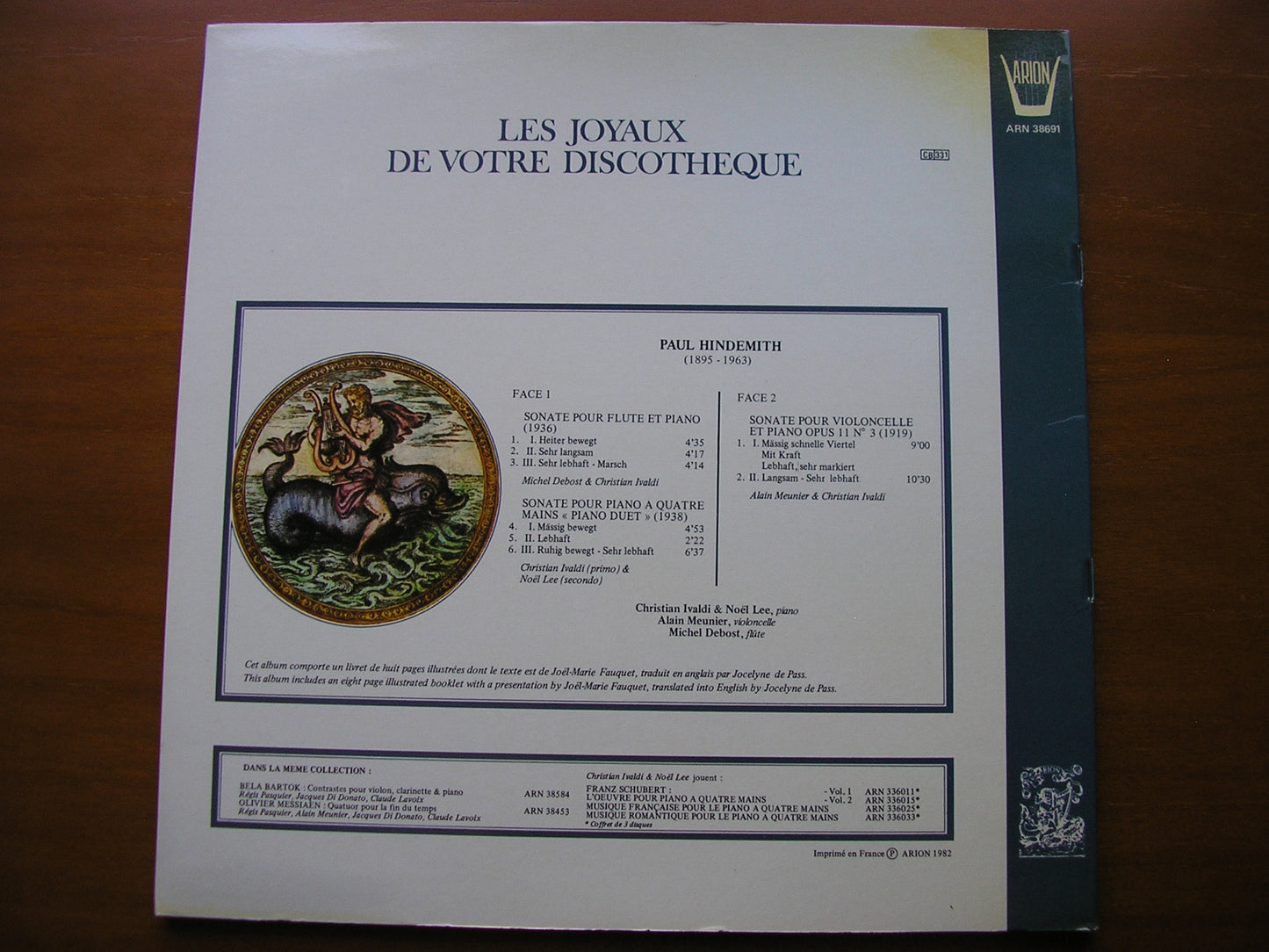 HINDEMITH: THREE SONATAS       IVALDI / LEE / MEUNIER / DEBOST       ARN 38691