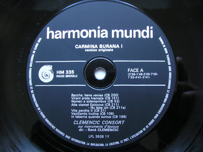 CARMINA BURANA: A COLLECTION OF VOCAL & INSTRUMENTAL PIECES FROM THE 13th CENTURY MANUSCRIPT           CLEMENCIC CONSORT      HM 335 - 339