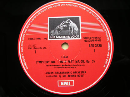 ELGAR: SYMPHONY No. 1      BOULT / LONDON PHILHARMONIC     ASD 3330