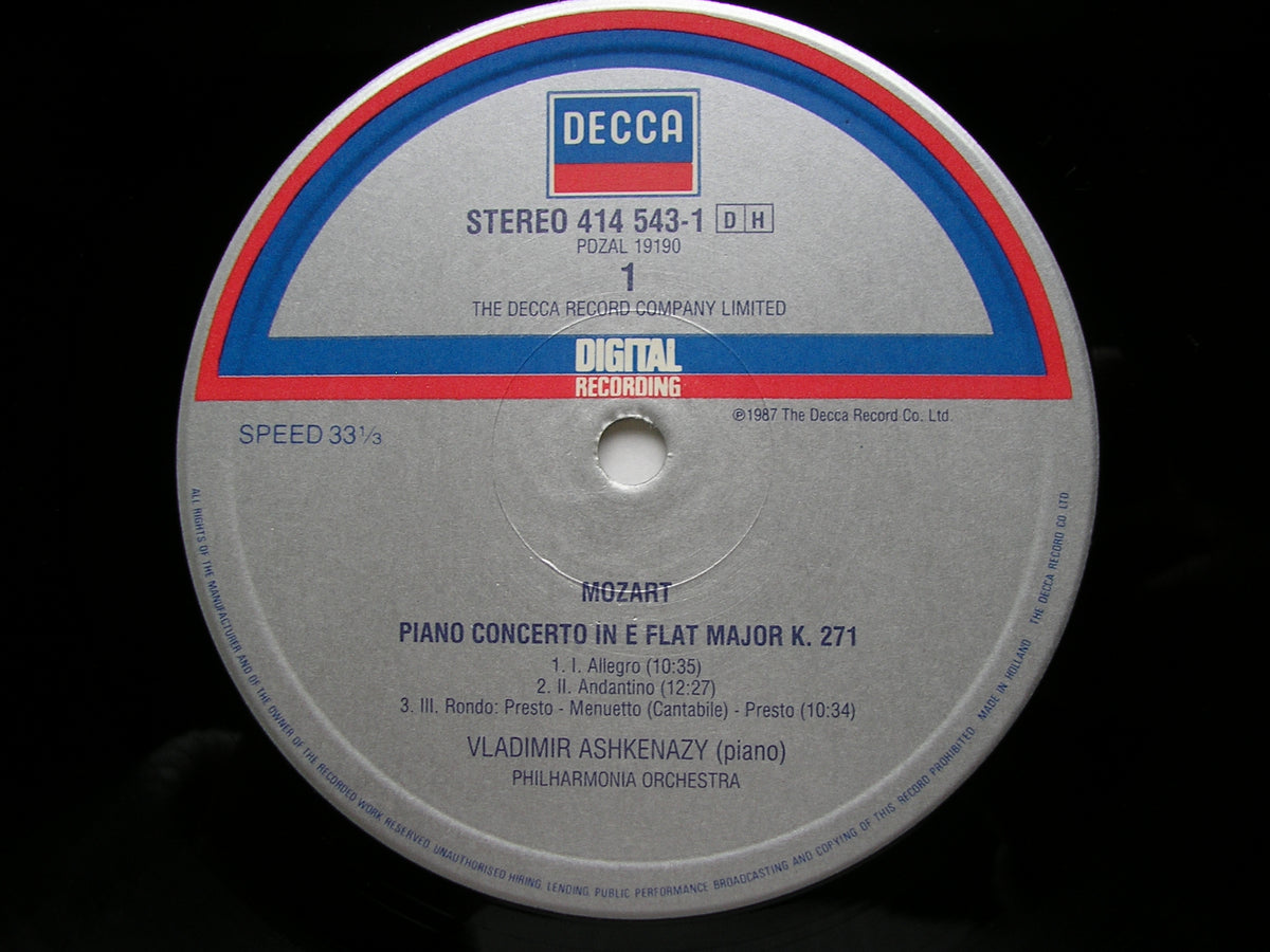 MOZART: PIANO CONCERTOS Nos. 8 & 9      ASHKENAZY / PHILHARMONIA    414 543