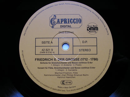 FREDERICK THE GREAT: SYMPHONIES & FLUTE CONCERTOS     CPE BACH CHAMBER ORCHESTRA / HAENCHEN     428219