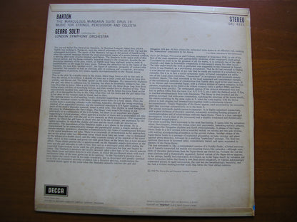 SXL 6111  BARTOK: THE MIRACULOUS MANDARIN / MUSIC FOR STRINGS, PERCUSSION & CELESTA      SOLTI / LSO       ED1