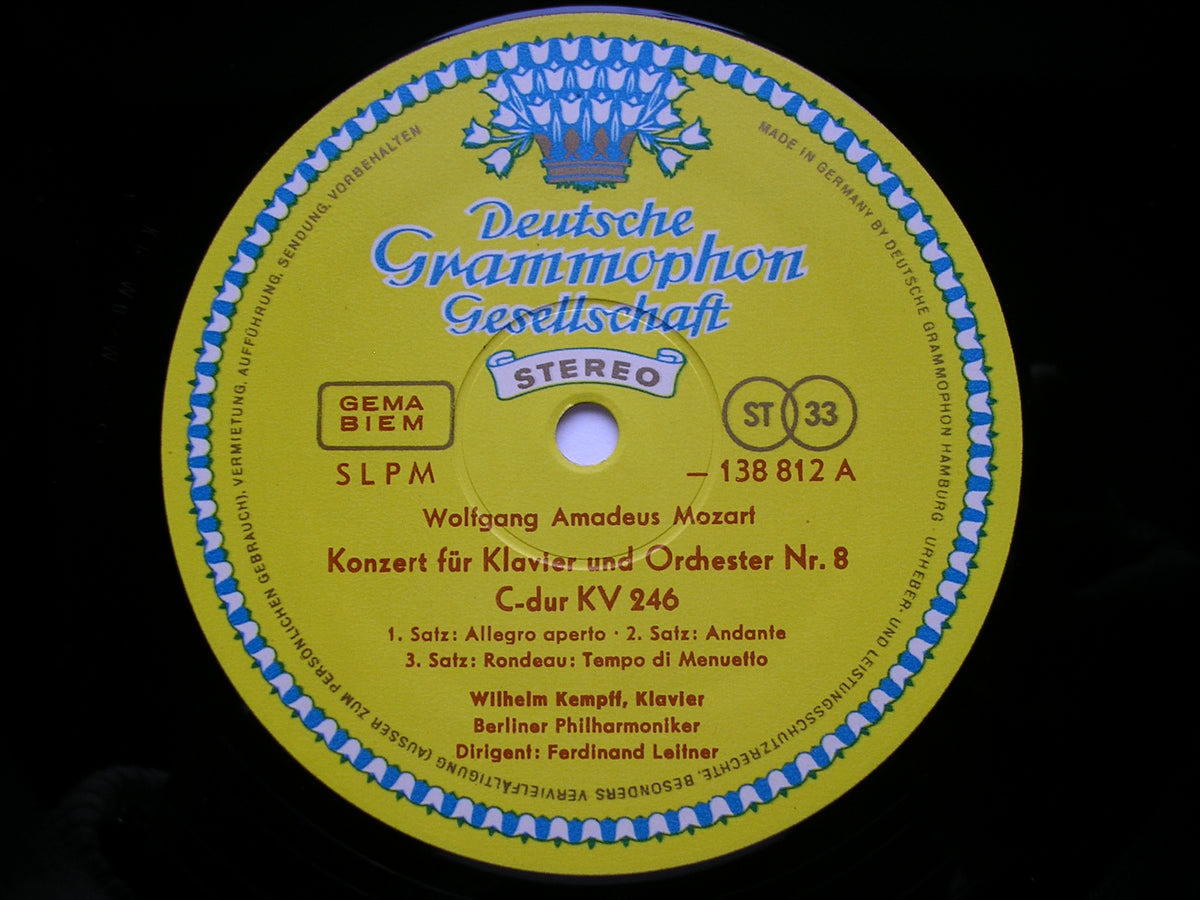 MOZART: PIANO CONCERTOS Nos. 8 & 27      KEMPFF / BERLIN PHILHARMONIC / LEITNER      138 812