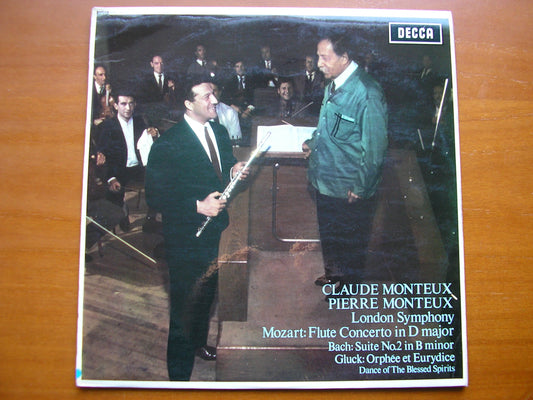 SXL 6112  MOZART: FLUTE CONCERTO K314 / BACH: SUITE No. 2 / GLUCK: DANCE OF THE BLESSED SPIRITS     MONTEUX / LSO / MONTEUX     ED1