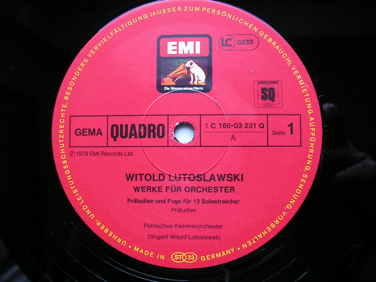 LUTOSLAWSKI: ORCHESTRAL WORKS      LUTOSLAWSKI / POLISH RADIO ORCHESTRA    6LP    165-03 231/6