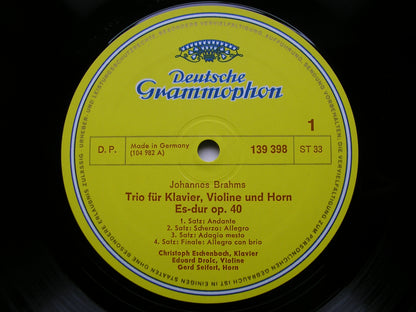 BRAHMS: HORN TRIO / CLARINET TRIO    ESCHENBACH / SEIFERT / LEISTER / DROLC / DONDERER     139398