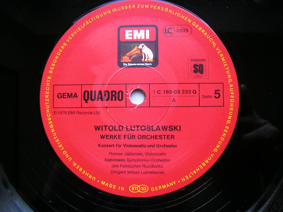 LUTOSLAWSKI: ORCHESTRAL WORKS      LUTOSLAWSKI / POLISH RADIO ORCHESTRA    6LP    165-03 231/6