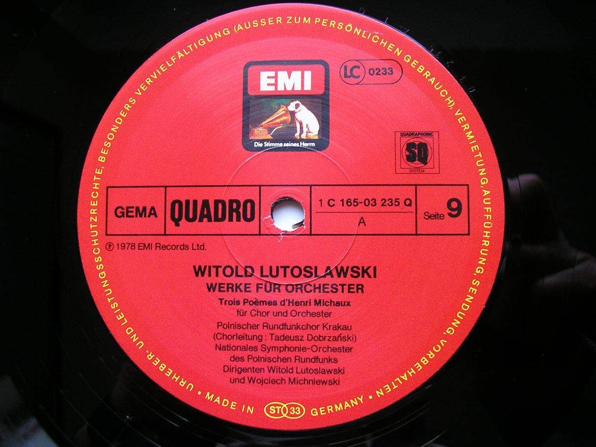 LUTOSLAWSKI: ORCHESTRAL WORKS      LUTOSLAWSKI / POLISH RADIO ORCHESTRA    6LP    165-03 231/6