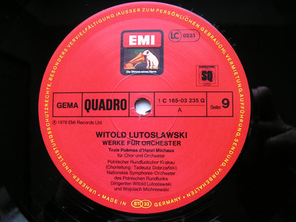 LUTOSLAWSKI: ORCHESTRAL WORKS      LUTOSLAWSKI / POLISH RADIO ORCHESTRA    6LP    165-03 231/6