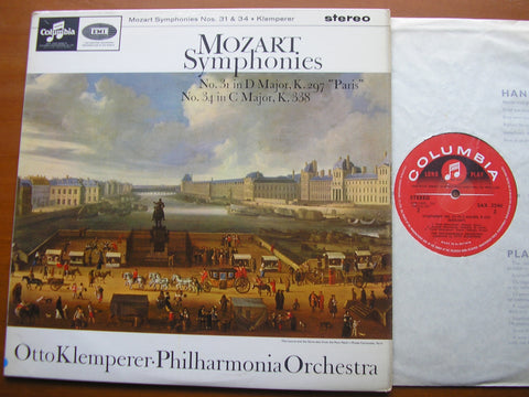 MOZART: SYMPHONIES Nos. 31 & 34     KLEMPERER / PHILHARMONIA ORCHESTRA   SAX 2546