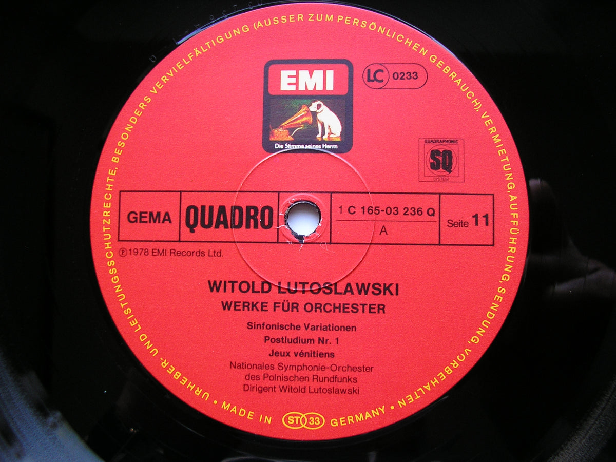 LUTOSLAWSKI: ORCHESTRAL WORKS      LUTOSLAWSKI / POLISH RADIO ORCHESTRA    6LP    165-03 231/6
