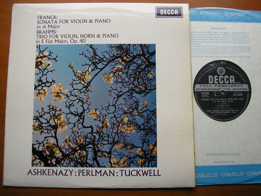 BRAHMS: HORN TRIO / FRANCK: SONATA FOR VIOLIN & PIANO      ASHKENAZY / PERLMAN / TUCKWELL    SXL 6408