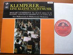 MOZART: EINE KLEINE NACHTMUSIK / SYMPHONY No. 25 / HANDEL: CONCERTO GROSSO  No. 4     KLEMPERER / NEW PHILHARMONIA    SAX 5252