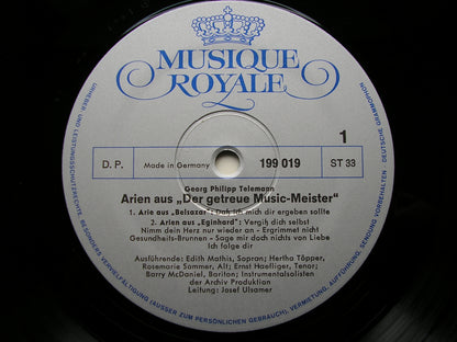 TELEMANN: ARIAS from 'The Constant Music Master'      MATHIS / HOPPER / HAEFLIGER / McDANIEL / ULSAMER     199019