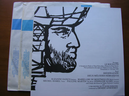 HONEGGER: LE ROI DAVID / RAVEL: SHEHERAZADE / TWO HEBREW SONGS      SOLOISTS / SUISSE ROMANDE / ANSERMET     2LP     GOS 602 / 3