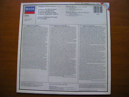 MOZART: SYMPHONIES Nos. 40 & 41 'Jupiter'      SOLTI / CHAMBER ORCHESTRA OF EUROPE     414 334