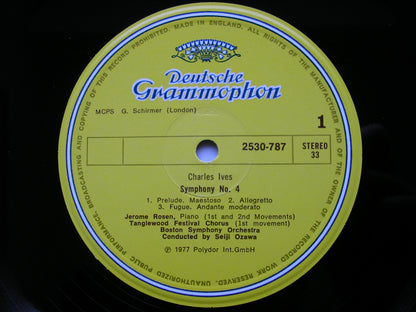 IVES: SYMPHONY No. 4 / CENTRAL PARK IN THE DARK      OZAWA / BOSTON SYMPHONY    2530 787