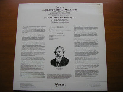 BRAHMS: CLARINET TRIO / CLARINET QUINTET     KING / GABRIELI QUARTET / GEORGIAN / BENSON     A66107