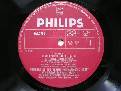 DVORAK: STRING SEXTET in A Op. 48 / STRING QUINTET in A Op. 1       MEMBERS OF BERLIN PHILHARMONIC OCTET      SAL 3765