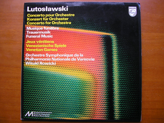 LUTOSLAWSKI: CONCERTO FOR ORCHESTRA / FUNERAL MUSIC / VENETIAN GAMES     ROWICKI / WARSAW SYMPHONY     6500 628