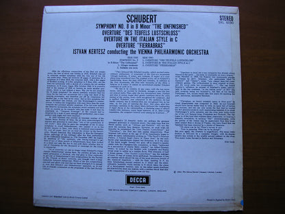 SXL 6090  SCHUBERT: SYMPHONY No. 8  'Unfinished' / Three OVERTURES       KERTESZ / VIENNA PHILHARMONIC     ED1