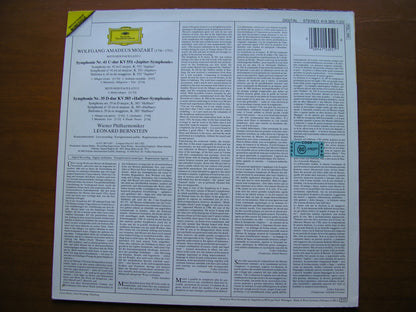MOZART: SYMPHONIES Nos. 35 'Haffner'  &  41 'Jupiter'     BERNSTEIN / VIENNA PHILHARMONIC     415 305