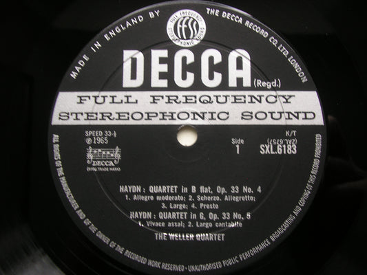 HAYDN: STRING QUARTETS Nos. 4 / 5 / 6 Op.33      THE WELLER QUARTET SXL 6183
