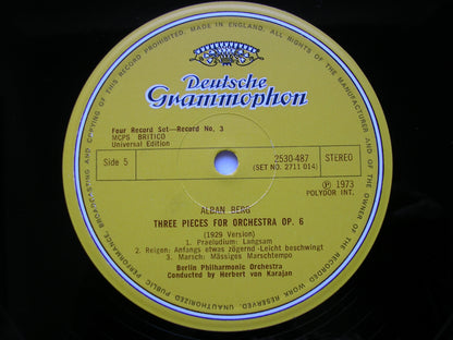 SCHOENBERG / WEBERN / BERG: ORCHESTRAL MUSIC      KARAJAN / BERLIN PHILHARMONIC ORCHESTRA    4LP     2711 014